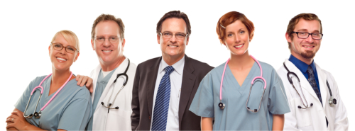 group of doctors smiling